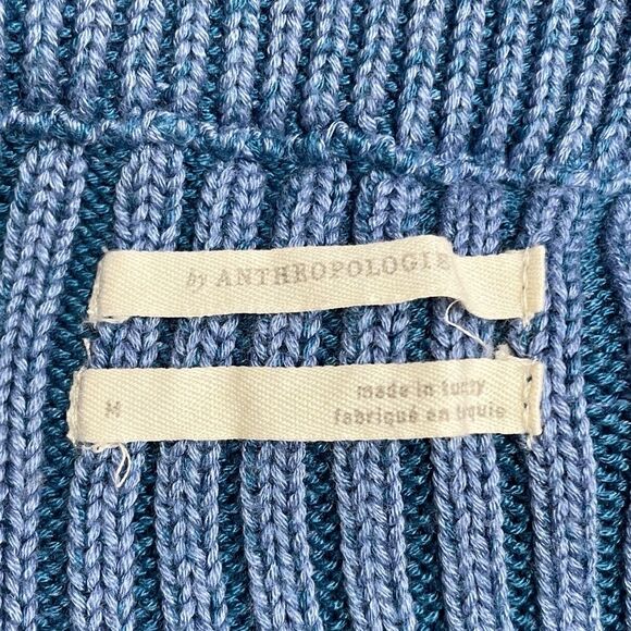 Anthropologie Chunky Knit Midi Sweater Skirt Cornflower Blue Women’s Size Medium - Picture 8 of 11